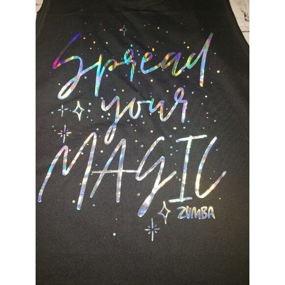 𝅺NWT ZUMBA Women's Workout Athletic Tank Top Size XS Spread Your Magic - Picture 2 of 3
